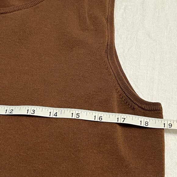 august silk Women's Top Brown Knits Sleeveless Size XL - Picture 5 of 6